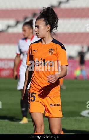 Sevilla, Spanien. November 2020. Ester Martin von Valencia FCF beim Primera Iberdrola Spiel zwischen Sevilla FC und Valencia FCF im Jesus Navas Stadion in Sevilla, Spanien. Quelle: Jose Luis Contreras/DAX/ZUMA Wire/Alamy Live News Stockfoto