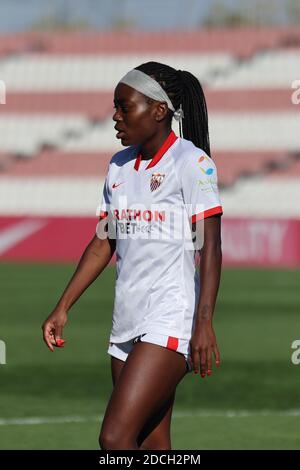 Sevilla, Spanien. November 2020. Antoniette Oyedupe vom FC Sevilla während des Primera Iberdrola-Spiels zwischen dem FC Sevilla und dem FC Valencia im Stadion Jesus Navas in Sevilla, Spanien. Quelle: Jose Luis Contreras/DAX/ZUMA Wire/Alamy Live News Stockfoto