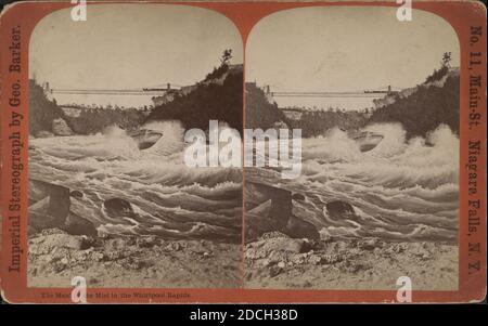 The Maid of the Mist in the Whirlpool Rapids., Barker, George (1844-1894), New York (Bundesstaat), Niagara Falls (N.Y. und Ont.), Ontario Stockfoto