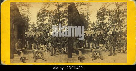 Lagerleben, Armee der Potomac. Nehmen es einfach., E. & H.T. Anthony (Firma), Roche, T. C., 1861, USA Stockfoto