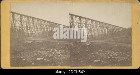 Abschnitt der Trestle Bridge auf der New York, Boston & Montreal Railway, in East Tarry Town, N.Y., Railroad Bridges, Trestles, New York (Staat), Westchester County (N.Y Stockfoto