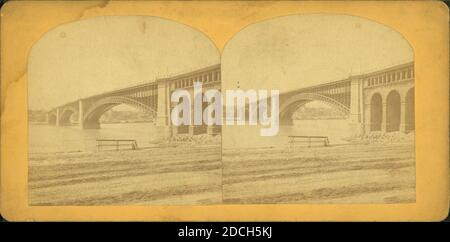 Die Brücke von East St. Louis, South Side., 1875, Bridges, Missouri, Mississippi River, Saint Louis (Mo.), Saint-Louis, EADS Bridge (Saint Louis, Mo Stockfoto