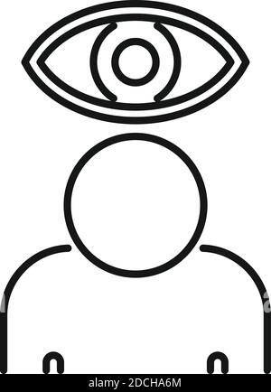 Recruiter Eye Expert Symbol, Umriss Stil Stock Vektor
