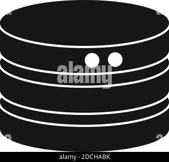 Geschütztes Server-Desktop-Symbol, einfacher Stil Stock Vektor