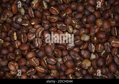 die Hand-Filterkaffee durch Papierfilter Stockfoto