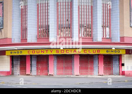 Glasgow, Schottland, Großbritannien, 20. November 2020: Social Clubs geschlossen wegen covid-19 Einschränkungen angekündigt wegen zwei hohe Infektionsrate Stockfoto