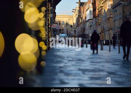 Glasgow Buchanan Street am Tag nach dem Umzug in Covid Level 4 Stockfoto