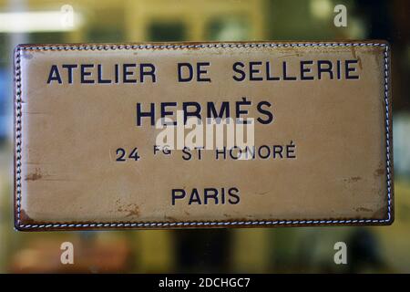 FRANKREICH / Iie-de-France / Paris / Aterlier de sellerie /Hermès Saddle Workshop in Paris . Stockfoto