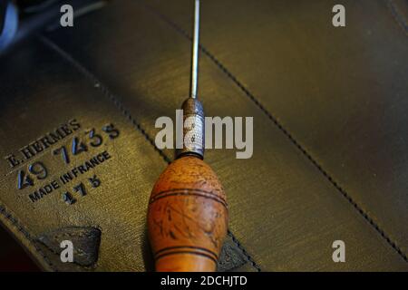 FRANKREICH / IIe-de-France / Paris / Hermès Saddle Workshop in Paris . Stockfoto