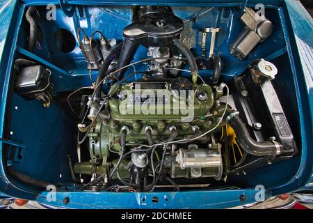 Klassische BMC Austin Mini A-Serie Motor Stockfoto