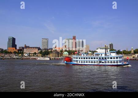 Die Elbe in Hamburg, Deutschland Stockfoto