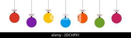 Weihnachtsvektor in flachem Stil auf weißem Hintergrund isoliert gesetzt. Stock Vektor