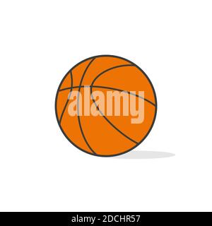 Basketball. Vektorgrafik. Basketball-Symbol auf weißem Hintergrund isoliert. Stock Vektor