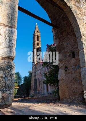 Alt (oben) Kardamyli (Kardamili), Peloponnes Stockfoto