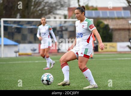 Knokke, Belgien. November 2020. OHL's Sara Yuceil während eines weiblichen Fußballspiels zwischen Club Brugge Dames YLA und Oud Heverlee Leuven am 8. Spieltag der Saison 2020 - 2021 der belgischen Scooore Womens Super League, samstag, 21. November 2020 in Knokke, Belgien. FOTO SPORTPIX.BE - David CATRY David Catry - Sportpix.be - SPP Quelle: SPP Sport Press Foto. /Alamy Live Nachrichten Stockfoto