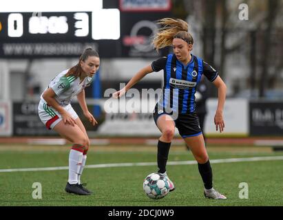 Knokke, Belgien. November 2020. Talitha De Groote (20 Brügge) in Aktion während eines weiblichen Fußballspiels zwischen Club Brugge Dames YLA und Oud Heverlee Leuven am 8. Spieltag der Saison 2020 - 2021 der belgischen Scooore Womens Super League, samstag, 21. November 2020 in Knokke, Belgien. FOTO SPORTPIX.BE - David CATRY David Catry - Sportpix.be - SPP Quelle: SPP Sport Press Foto. /Alamy Live Nachrichten Stockfoto