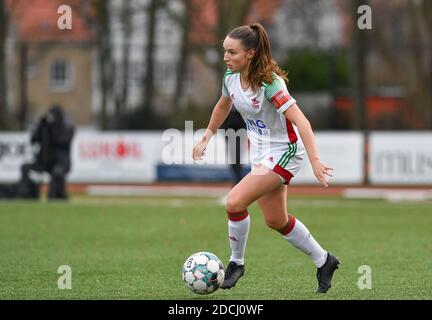 Knokke, Belgien. November 2020. OHL Marie Detruyer während eines weiblichen Fußballspiels zwischen Club Brugge Dames YLA und Oud Heverlee Leuven am 8. Spieltag der Saison 2020 - 2021 der belgischen Scooore Womens Super League, samstag, 21. November 2020 in Knokke, Belgien. FOTO SPORTPIX.BE - David CATRY David Catry - Sportpix.be - SPP Quelle: SPP Sport Press Foto. /Alamy Live Nachrichten Stockfoto