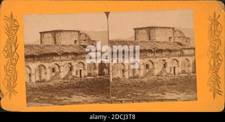Ruinen, Mission San Juan Capistrano, Kalifornien., Standbild, Stereografien, 1850 - 1930 Stockfoto