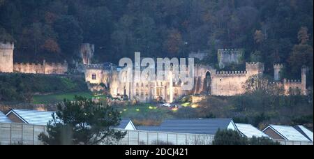Gwrych Castle Einrichtung Zyklon für ich bin ein Promi-Prozess Kredit Ian Fairbrother/Alamy Stock Fotos Stockfoto