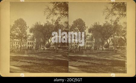 Commons, Greenfield, Mass., Mansion House ganz rechts., Standbild, Stereographen, 1850 - 1930 Stockfoto