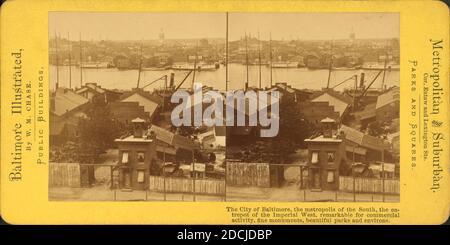 Panoramablick auf die Stadt, N. aus Federal Hill Park. Standbild, Stereographen, 1879, Chase, W. M. (William M.) (Ca. 1818-1901 Stockfoto