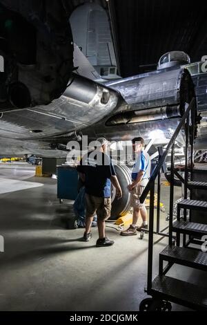 Militärjets im Museum of Aviation Warner Robins Air Force Base Macon Georgia Stockfoto