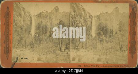 Bridal Veil Fall; die meisten anmutig im Tal., noch Bild, Stereogramme, Woodward, G. W. Stockfoto
