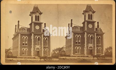 Shawnee County Courthouse., Standbild, Stereographen, 1850 - 1930, Leonard & Martin Stockfoto