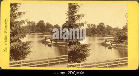 Der See. Druid Hill Park., Standbild, Stereographen, 1850 - 1930 Stockfoto