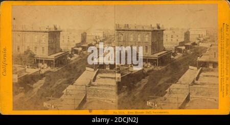 Free Masons Hall, Sacramento., Standbild, Stereographen, 1860 - 1900, Soule, John P. (1827-1904 Stockfoto