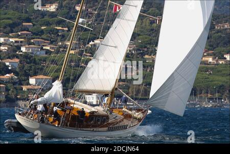 22e Voiles de Saint Tropez, Nov 09 2020 - Landschaft, Meer, Segeln, Rennen, Wettbewerb #ilonabarnabiphotonews Stockfoto