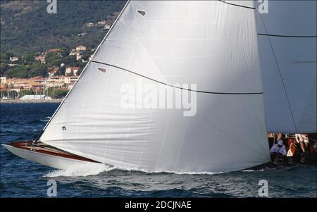 22e Voiles de Saint Tropez, Nov 09 2020 - Landschaft, Meer, Segeln, Rennen, Wettbewerb #ilonabarnabiphotonews Stockfoto