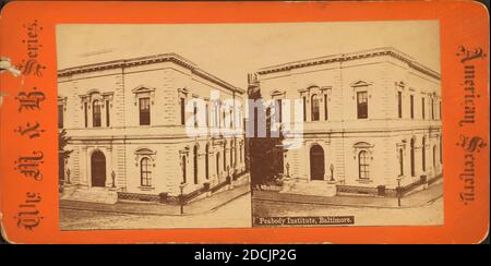 Peabody Institute. Baltimore. M.D., Standbild, Stereographen, 1850 - 1930 Stockfoto