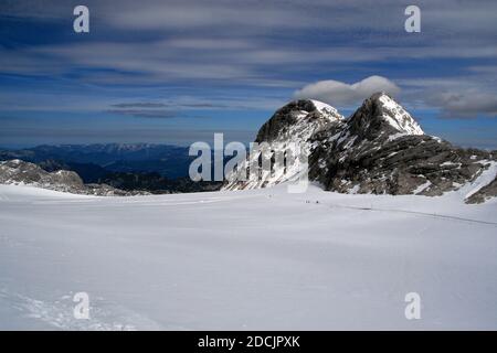 Hoher Dachstein (2995 m), der zweithöchste Berg in den Nordkalkalpen, Österreich Stockfoto