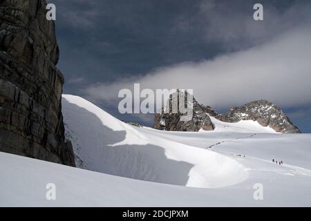 Hoher Dachstein (2995 m), der zweithöchste Berg in den Nordkalkalpen, Österreich Stockfoto