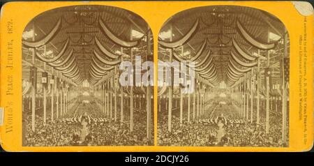 Weltfriedensjubiläum, 1872., Standbild, Stereographen, 1869 - 1872, Pollock, Charles (1832-1910 Stockfoto