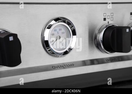 Detailansicht der Küche Gas Timer Stockfoto