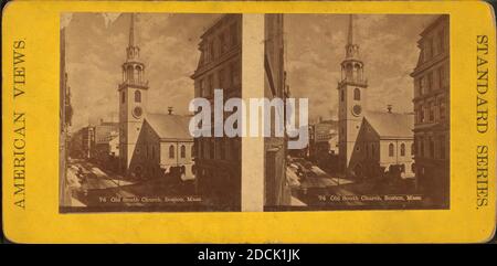 Old South Church, Boston, Mass., Standbild, Stereographen, 1850 - 1930 Stockfoto