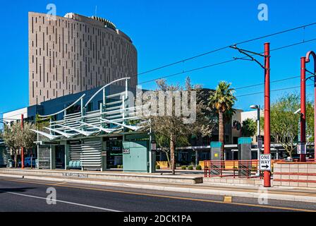 Valley Rail Light Rail Downtown Phoenix, Arizona Stockfoto