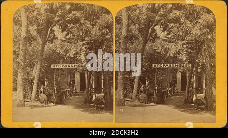 Ute Pass House., Standbild, Stereografien, 1850 - 1930, Gurnsey, B. H. (Byron H.) (1833-1880 Stockfoto