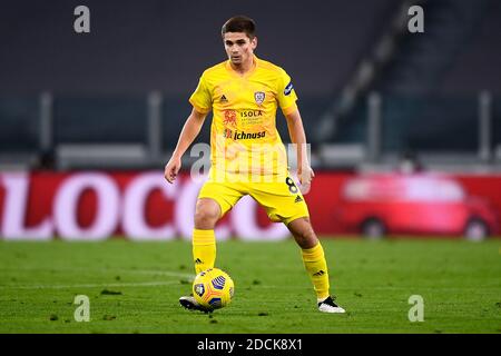 Turin, Italien - 21. November 2020: Razvan Marin von Cagliari Calcio in Aktion während der Serie A Fußballspiel zwischen Juventus FC und Cagliari Calcio. Kredit: Nicolò Campo/Alamy Live Nachrichten Stockfoto