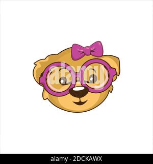 Sweety Bär Kopf Design Illustration Vektor eps Format , geeignet für Ihre Design-Bedürfnisse, Logo, Illustration, Animation, etc. Stock Vektor