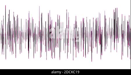 Schallwellen Höhe Hintergrund. Banner für Musik und Audio-Lichtwellen. Magische helle Farben Streifen. Stockfoto