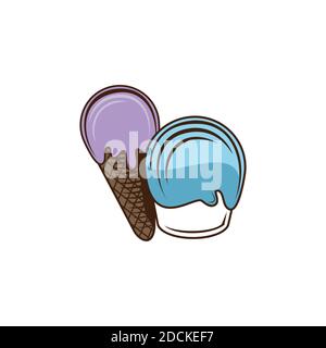 Klassische Eis Design Illustration Vektor eps Format , geeignet für Ihre Design-Bedürfnisse, Logo, Illustration, Animation, etc. Stock Vektor