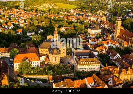 Luftaufnahme, Altstadt Bamberg, Bamberg, Oberfranken, Bayern, Deutschland Stockfoto