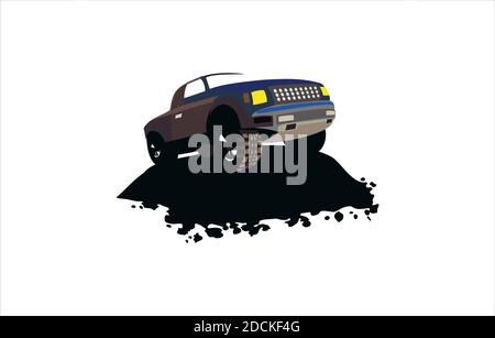 Offroad-Fahrzeug-Design-Illustration Vektor eps-Format, geeignet für Ihre Design-Bedürfnisse, Logo, Illustration, Animation, etc. Stock Vektor