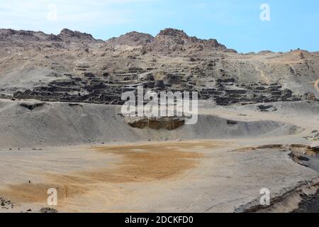 Inka-Ruinen in der Quebrada de la Huaca, auch Puerto Inca, Chala, Arequipa Region, Peru Stockfoto