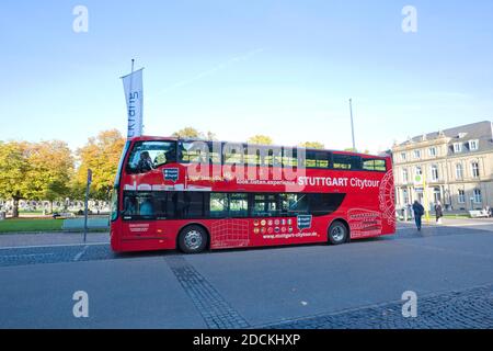 Stuttgart, Deutschland - Oktober 2019 : Stuttgart Bus Tour : dieser Bus bringt Sie zu vielen Orten. Stockfoto