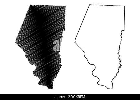 Boone County, Missouri (US-County, Vereinigte Staaten von Amerika, USA, USA, US) Karte Vektor Illustration, scribble Skizze Boone Karte Stock Vektor