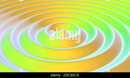 Trendfarbe Wave Circle Sound Ripple 3d Render Stockfoto